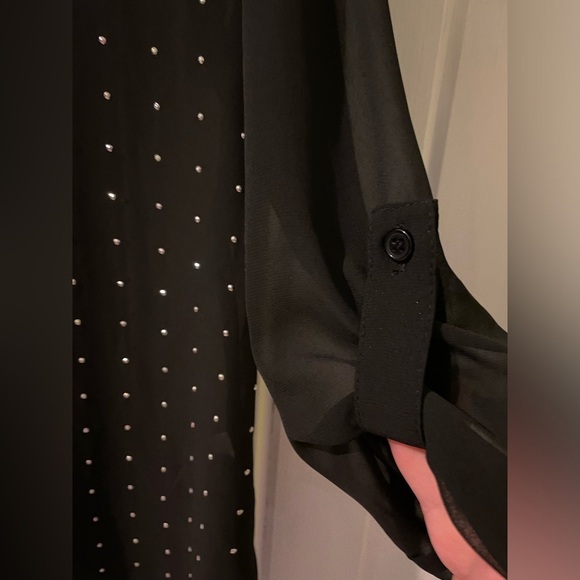 Maurice’s sheer embellished blouse-medium like new - Picture 2 of 4